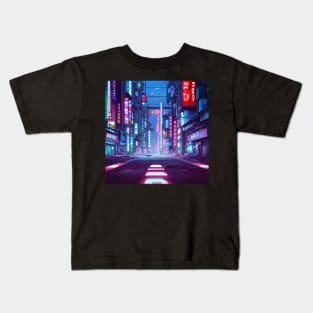 Cyberpunk Street View Kids T-Shirt